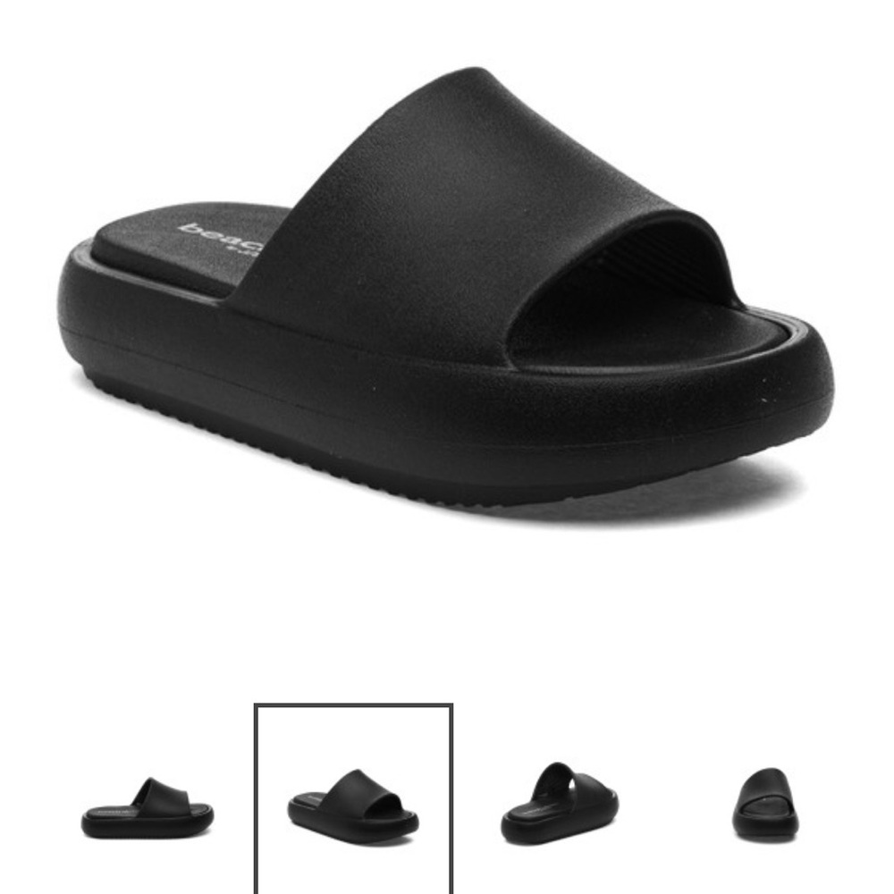 J/Slides Beach Slides Black Eva Squish Size 7M Women’s NIB